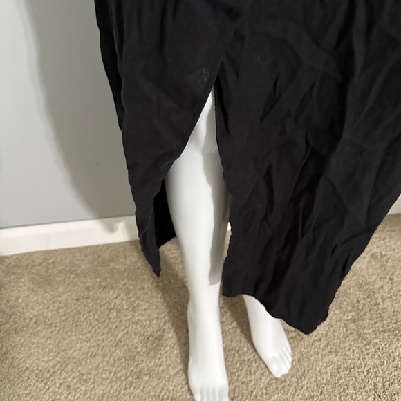 Zara Black Side Tie MIDI Dress Small - Picture 3 of 6